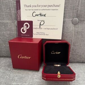 authentic cartier 18K white gold small love model size 50 ( US 5 and 1/4)